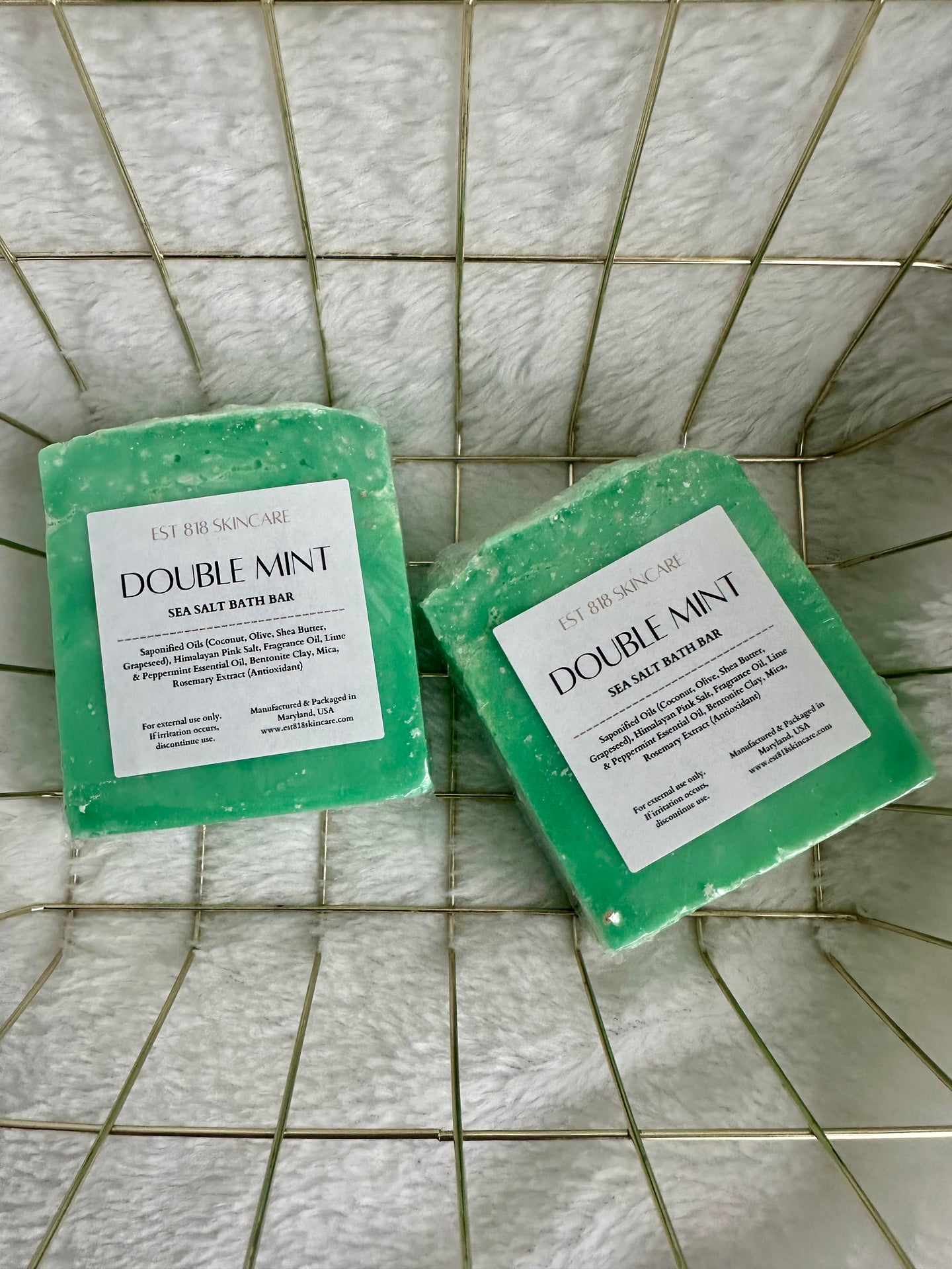 Double Mint Sea Salt Bar | Exfoliating